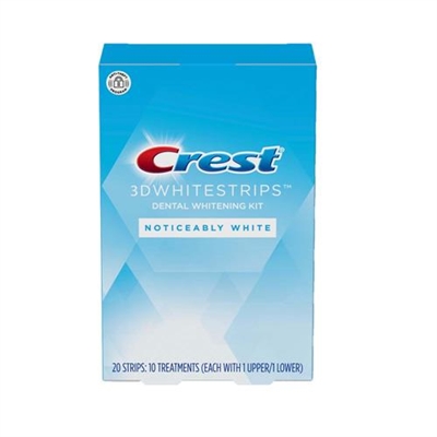 Crest 3D Whitestrips Dental Whitening Kit Noticeably White 20 Strips 10 Treatments
