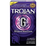Trojan G Spot Premium Lubricated Latex Condoms 10 Count