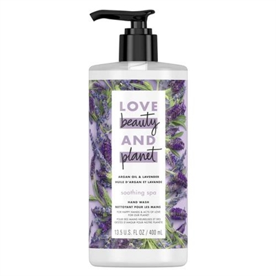 Love Beauty and Planet Soothing Spa Argan Oil and Lavender Hand Wash 13.5oz / 400ml