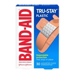 Johnson Johnson Band Aid Tru Stay Plastic Bandages 30 Assorted Sizes
