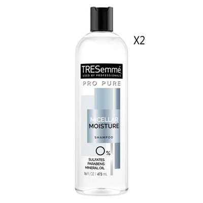TRESemme Pro Pure Micellar Moisture Shampoo 16oz / 473ml 2 Packs