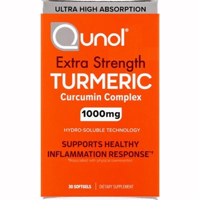 Qunol Extra Strength Tumeric Ultra High Absorption 30 Softgels