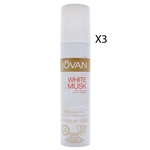 White Musk by Jovan for Women 2.5oz Cologne Body Spray 3 Packs