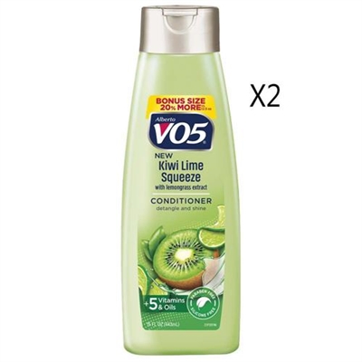 VO5 Kiwi Lime Squeeze With Lemongrass Extract Conditioner 15oz / 443ml 2 Packs