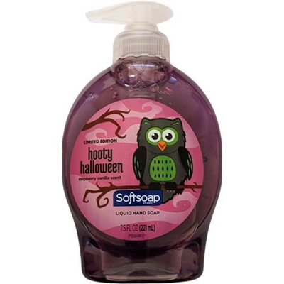 SoftSoap Hooty Halloween Raspberry Vanilla Scent Liquid Hand Soap Limited Edition 7.5oz / 221ml