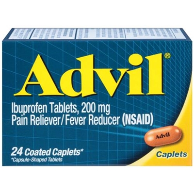 Advil Pain Reliever Fever Reducer 24 Coated Caplets