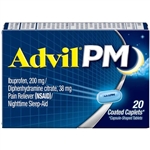 Advil PM Pain Reliever Nighttime Sleep Aid 20 Coated Caplets
