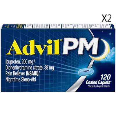 Advil Pain Reliever Fever Reducer 200 Coated Tablets 2 Packs
