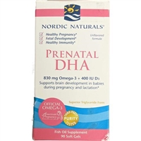 Nordic Naturals Prenatal DHA Fish Oil Supplement 90 Soft Gels