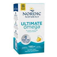 Nordic Naturals Ultimate Omega Fish Oil Supplement Lemon Flavor 60 Soft Gels