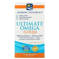 Nordic Naturals Ultimate Omega + CoQ10 Supplement 60 Soft Gels