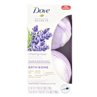 Dove Relaxing Ritual Bath Bombs Lavender and Chamomile Scent 2 Count 2.8oz / 79g