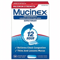 Mucinex Maximum Strength 12HR Expectorant 14 BiLayer Tablets