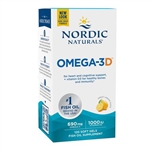 Nordic Naturals Omega 3D Fish Oil Supplement Lemon Flavor 120 Soft Gels