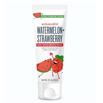 Schmidts Watermelon + Strawberry Kids Tooth + Mouth Paste 4.7oz / 133g