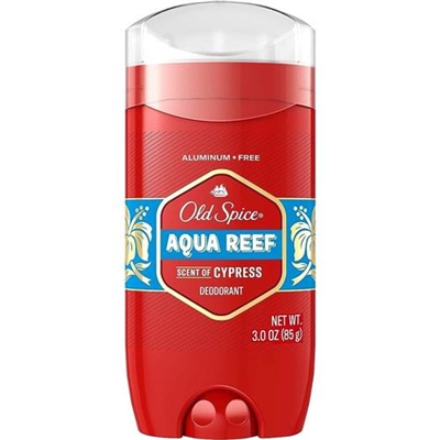 Old Spice Aqua Reef Aluminum Free Deodorant Scent Of Cypress 3oz / 85g