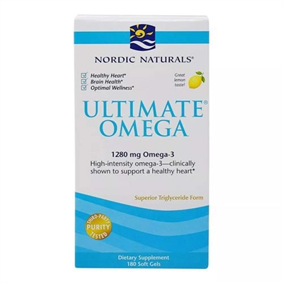 Nordic Naturals Ultimate Omega Supplement Lemon Flavor 180 Soft Gels