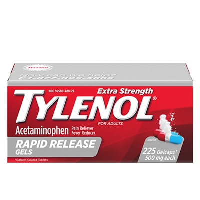 Tylenol Extra Strength Pain Reliever Rapid Release 225 Gelcaps