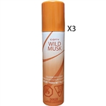 Wild Musk by Coty for Women 2.5oz Cologne Body Spray 3 Packs