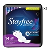 Stayfree Ultra Thin Overnight Pads with Wings 14 Count 2 Packs