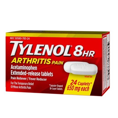 Tylenol 8 Hour Arthritis Pain Reliever Fever Reducer 24 Caplets