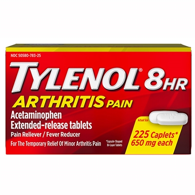 Tylenol Arthritis Pain 8HR Pain Reliever 650mg 225 Caplets