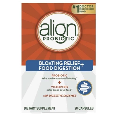 Align Probiotic Bloating Relief + Food Digestion Supplement 28 Capsules