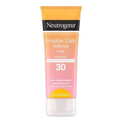 Neutrogena Invisible Defense Lotion Sunscreen SPF 30 3oz / 88ml