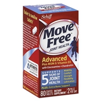 Schiff Move Free Joint Health Advanced Plus MSM  Vitamin D3 80 Coated Tablets