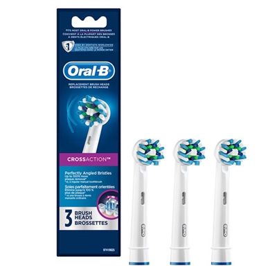 OralB CrossAction 3 Replacement Brush Heads