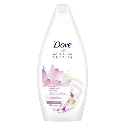 Dove Nourishing Secrets Glowing Ritual Body Wash With Lotus Flower Extract And Rice Water 16.9oz / 500ml