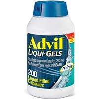 Advil LiquiGels Pain Reliever Fever Reducer 200 Count Liquid Filled Capsules