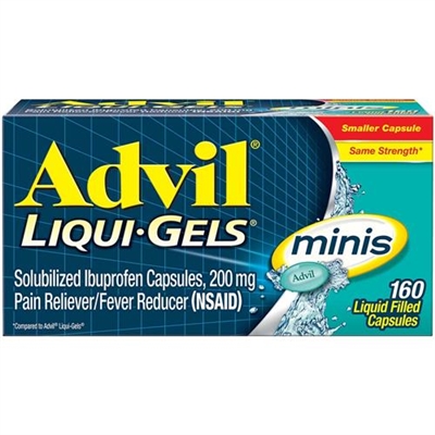 Advil Liqui Gels Pain Reliever 160 Liquid Filled Capsules