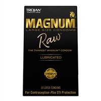 Trojan Magnum Large Size Condoms Raw 10 Count