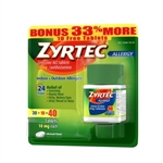 Zyrtec Indoor And Outdoor Allergy Relief 24HR 40 Tablets