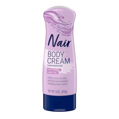 Nair Body Cream Hair Remover Softening Baby Oil 9oz / 255g