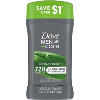 Dove Men + Care Extra Fresh 72 Hour Antiperspirant Citrus Scent Twin Pack 2.7oz / 76g