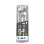 Philips Clear Sound In Ear Headphones With Mic SHE3595 White