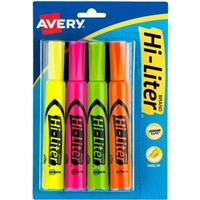 Avery Hi Liter Desk Style Highlighters 4 Count