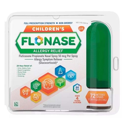 Flonase Childrens 24 Hour Allergy Relief 72 Metered Sprays 0.38oz / 11.1ml