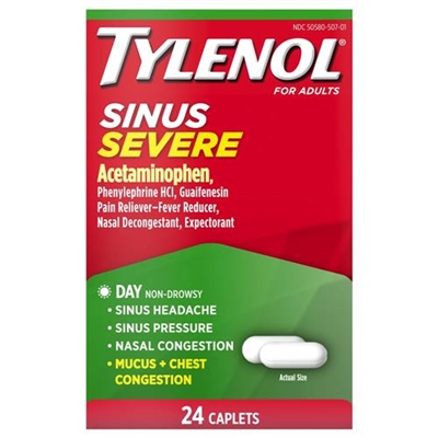 Tylenol Sinus Severe Daytime Non Drowsy 24 Caplets