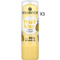 Essence Fruit Kiss Caring Lip Balm 05 Pineapple Vibes 0.16oz / 4.8g 3 Packs