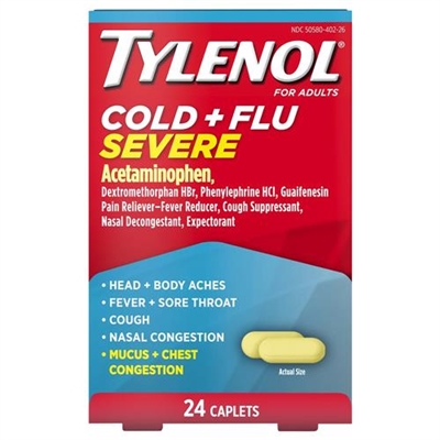 Tylenol Cold + Flu Severe 24 Caplets