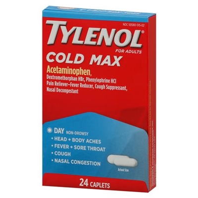 Tylenol Cold Max Daytime Non Drowsy 24 Caplets