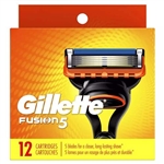 Gillette Fusion5 Mens Razor Blade Refills 12 Cartridges