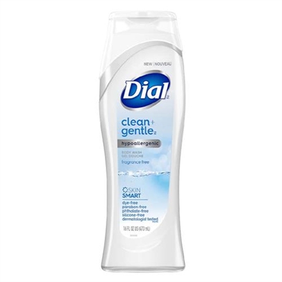 Dial Clean And Gentle Hypoallergenic Body Wash Fragrance Free 21oz / 621ml