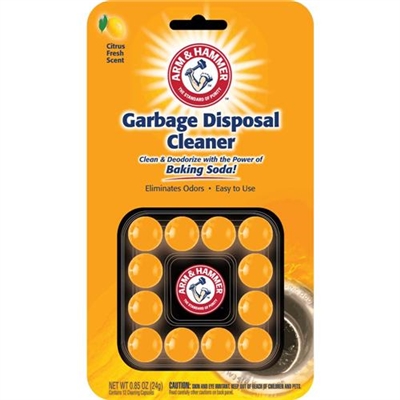 Arm  Hammer Garbage Disposable Cleaner Citrus Fresh Scent 12 Cleaning Capsules 0.85oz / 24g