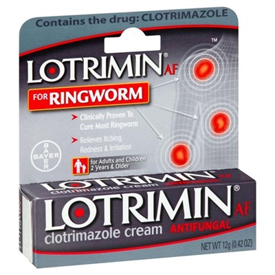 Lotrimin AF Clotrimazole Cream For Ringworm 0.42oz / 12g
