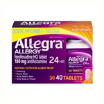 Allegra Allergy NonDrowsy 24HR Indoor/Outdoor Allergy Relief 40 Tablets