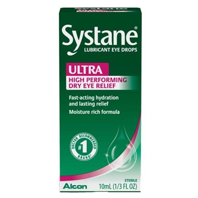 Systane Lubricant Eye Drops Ultra High Performing Dry Eye Relief 0.33oz / 10ml